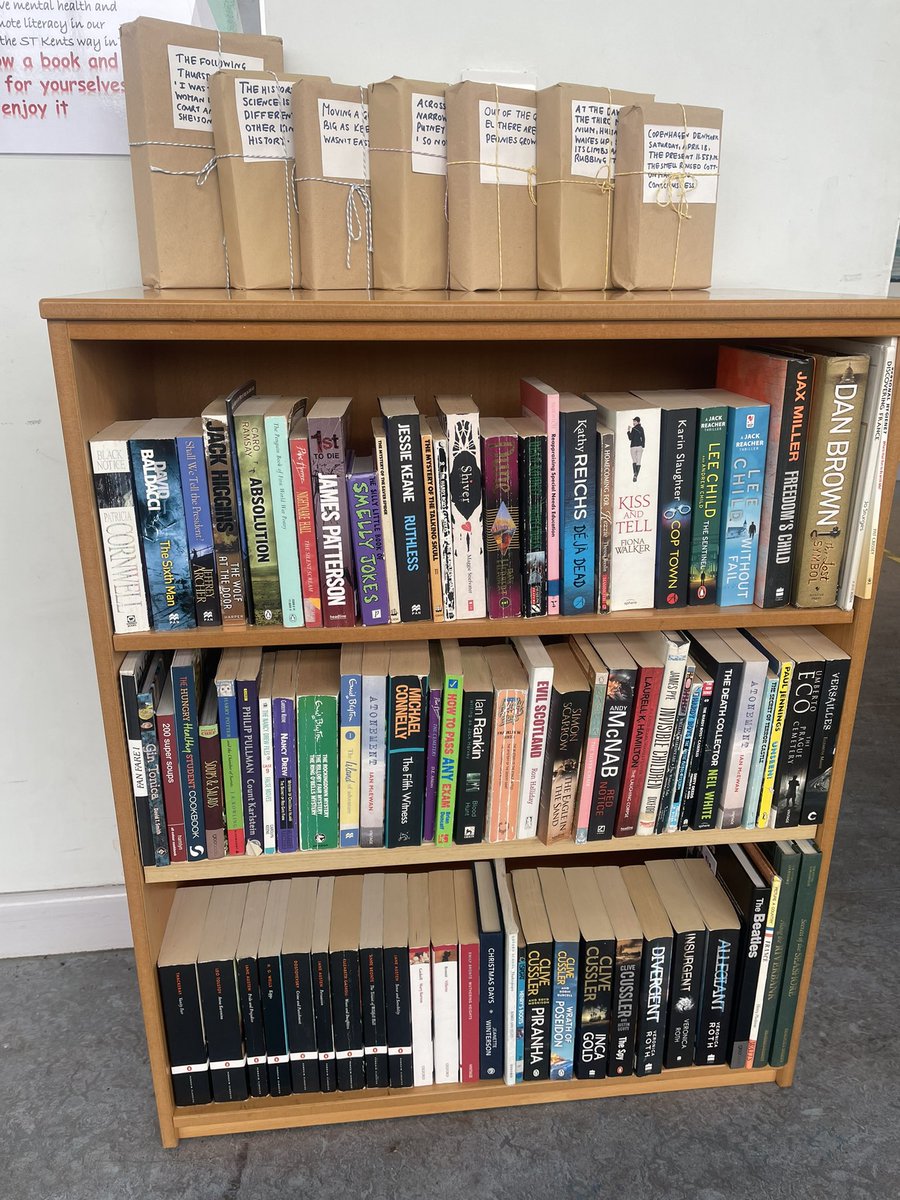 StKentsSci's tweet photo. As promised, we at STK are keen to encourage learning across our community and so we have created a parental lending library for books. If you find yourself in school please have a browse and if something takes your fancy take it home and enjoy 😊 #stkway #literacy #community https://t.co/G9hutj5yD1