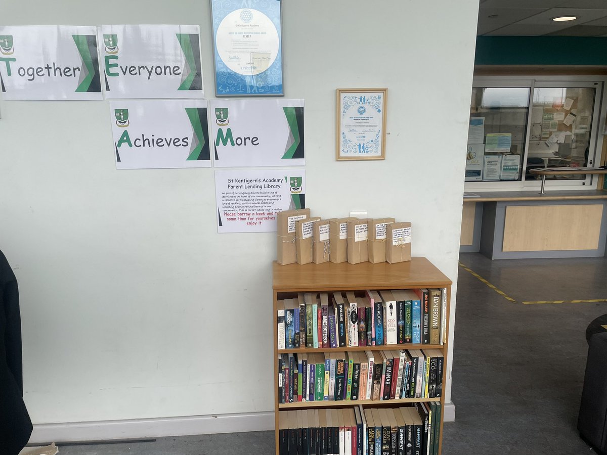 StKentsSci's tweet photo. As promised, we at STK are keen to encourage learning across our community and so we have created a parental lending library for books. If you find yourself in school please have a browse and if something takes your fancy take it home and enjoy 😊 #stkway #literacy #community https://t.co/G9hutj5yD1