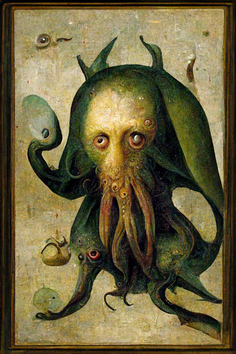 Van Gogh loved the portrait 'Vincent as Cthulhu' that Hieronymus painted. 

#AIart #AiArtwork #aiartcommunity #MidjourneyAI #midjourneyart #midjourney