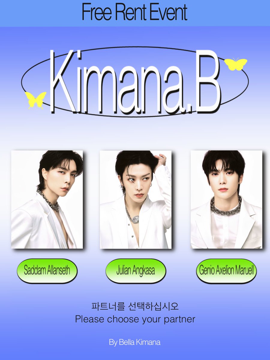 papillionidea's tweet image. [RETWEET IS EVERY MUCH APPRECIATED]

Kimana.B Free Rent Event

　　ʚїɞ 𝑇ℎ𝑒 𝑠𝑖𝑛𝑔𝑙𝑒 𝑏𝑢𝑡𝑡𝑒𝑟𝑓𝑙𝑦 𝑐𝑜𝑚𝑒𝑠, 𝑟𝑒𝑡𝑢𝑟𝑛𝑖𝑛𝑔 𝑎𝑠 𝑡ℎ𝑜𝑢𝑔ℎ 𝑢𝑟𝑔𝑒𝑑 𝑏𝑦 𝑙𝑜𝑣𝑒 ʚїɞ

September 10th-11th 2022