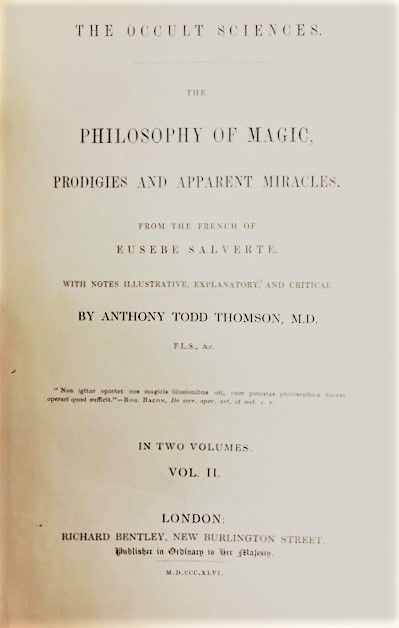 UNBArchives's tweet photo. Another archives find from our Special Collections Rare Books: "The Occult Sciences: The Philosophy of Magic, Prodigies and Apparent Miracles." https://t.co/phRA2RtxtU #ArchivesFind https://t.co/Balp8jlriq
