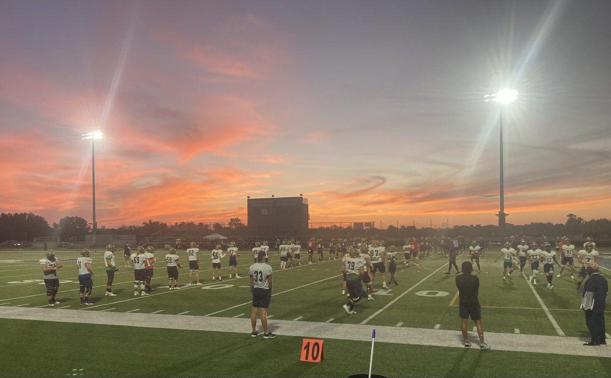 The sun rises on Day One of Game Week. Off to Michigan later this week. Great day to be a Gyrene!