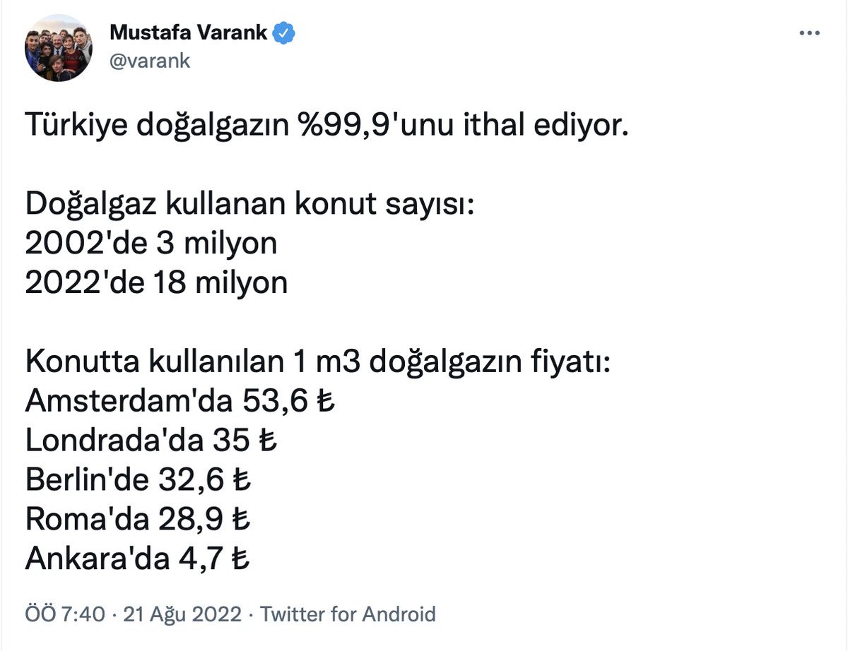 canitti's tweet photo. Ülkenin Teknoloji Bakanlığını yapan kişi, Avrupa başkentlerindeki doğal gaz fiyatını yerli para birimi üzerinden hesaplayıp kıyaslıyor... Okurken ben utanıyorum, onlar utanmıyor. https://t.co/vo1JNq4wYb