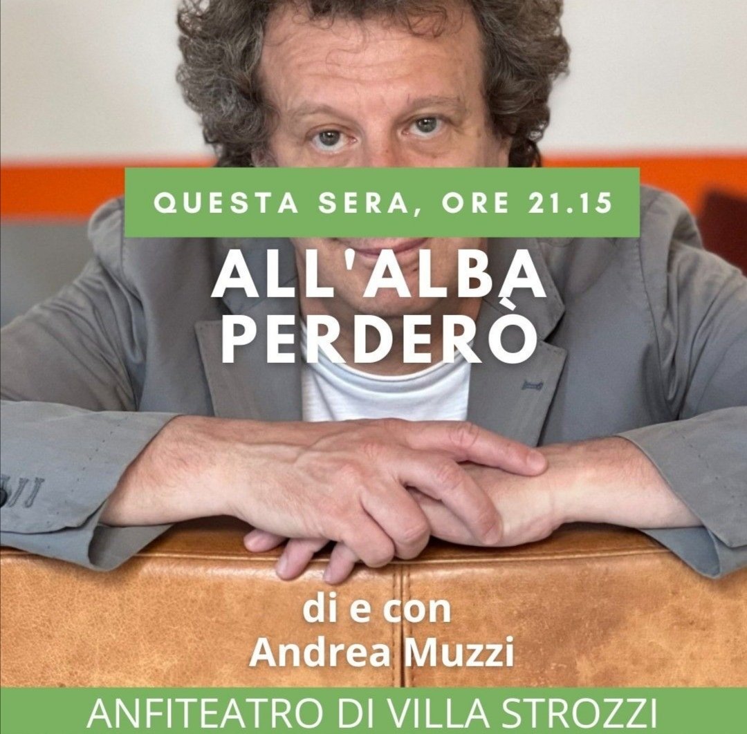STASERA, 21.15
Anfiteatro Villa Strozzi, Firenze
➡️I fuoriclasse della sconfitta raccontati dallo spumeggiante Andrea Muzzi! 
TKT:
✅teatro.donne@libero.it
✅Ticketone
✅In loco

Con il contributo di @fondazionecrfirenze
 
#teatrodelledonne #estatefiorentina