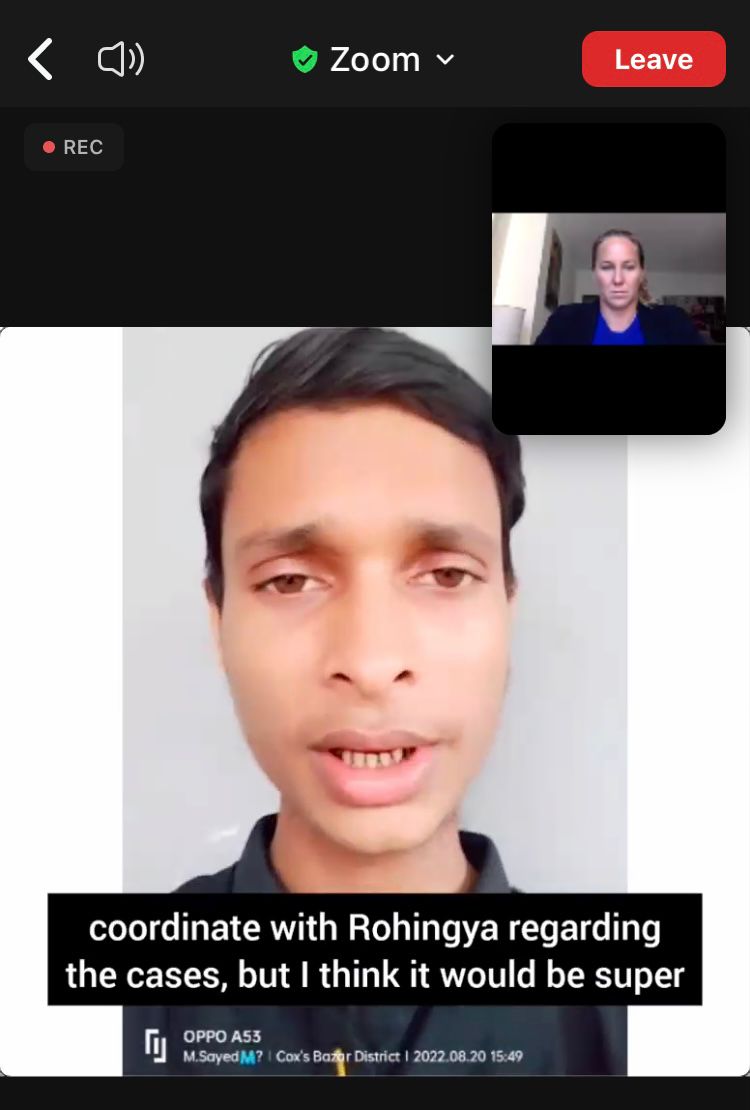 Our live Q&A session between camp based #Rohingya and the accountability mechanisms has begun. Victims from within the camp begin by expressing their wish to learn more about the investigations and cases being conducted in their names. #RohingyaWantJustice