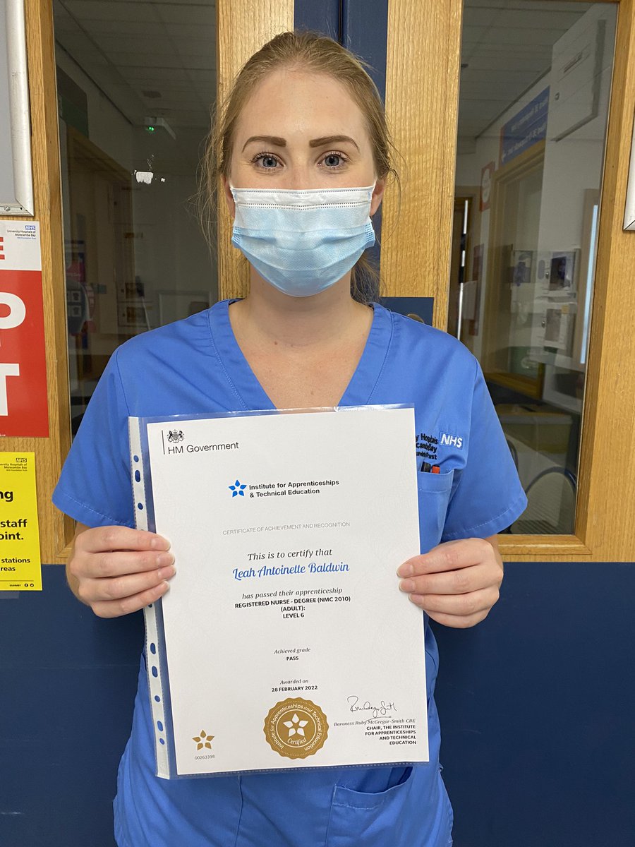 Ward 35 RLI @ UHBMT (@35respiratory) on Twitter photo Well done and massive congratulations to Leah Baldwin who has passed her Registered Nurse Apprenticeship <a href="/MorseJoann/">Joann Morse RN</a> <a href="/MelWoolfall/">Melanie Woolfall</a> <a href="/aaroncumminsNHS/">Aaron Cummins</a> Well done and massive congratulations to Leah Baldwin who has passed her Registered Nurse Apprenticeship <a href="/MorseJoann/">Joann Morse RN</a> <a href="/MelWoolfall/">Melanie Woolfall</a> <a href="/aaroncumminsNHS/">Aaron Cummins</a>