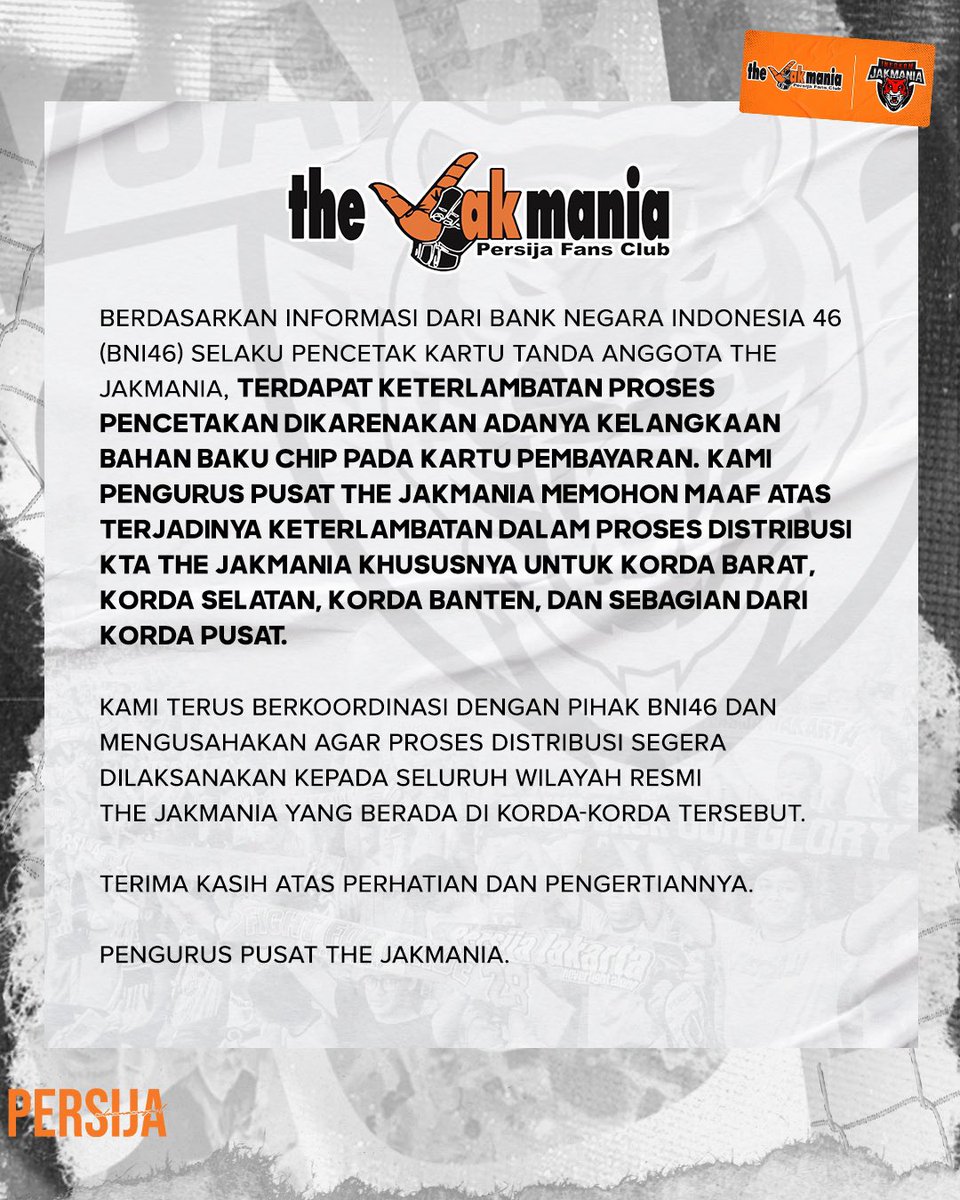 the Jakmania tweet media