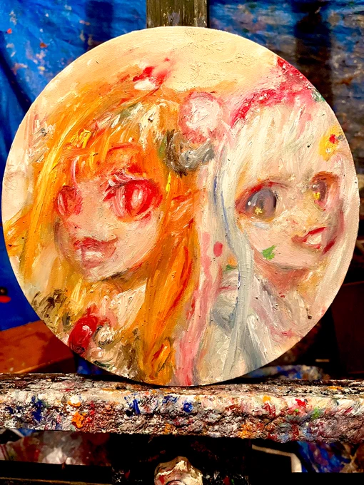 #ioarts #みかじ絵 イオココ~また遊ぼう~イオフィにインクつけ忘れてましたので改めて完成です!  