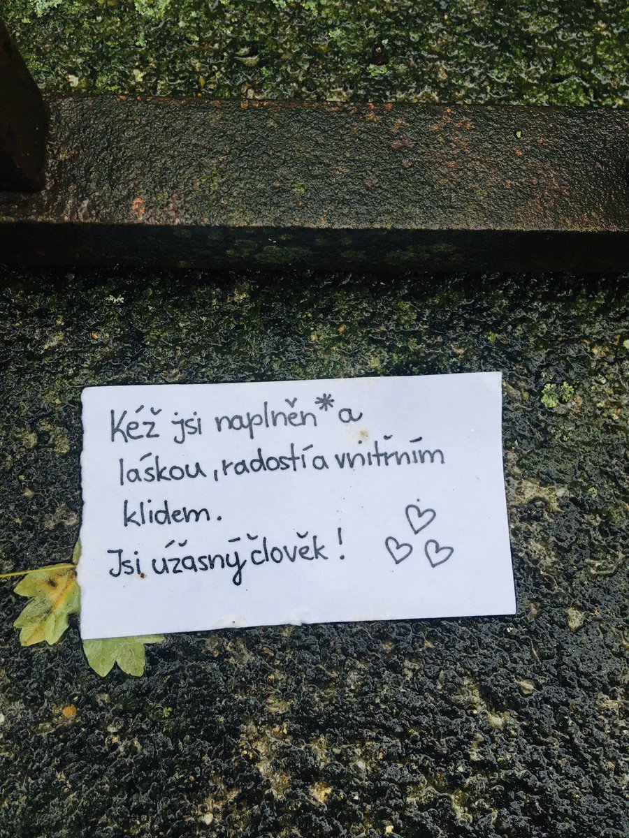 SrMfox's tweet photo. Taki poranek w Ołomuńcu :) cytat na murku: Niech Cię napełnia miłość, radość i wewnętrzny spokój. Jesteś wspaniałym człowiekiem!”:) https://t.co/GAbWR6hKKG