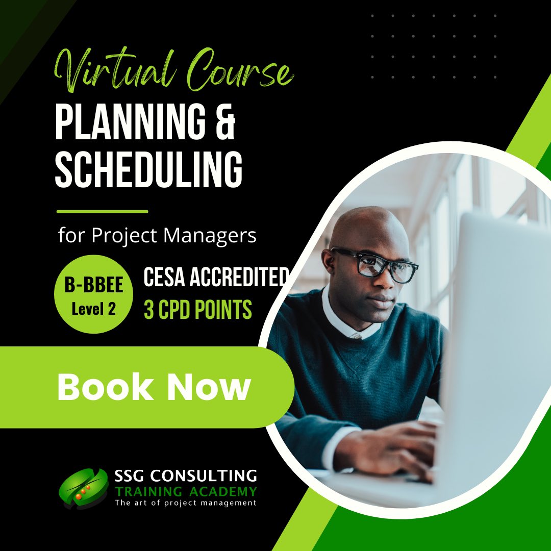SSGKEY360's tweet photo. Don't miss out, BOOK NOW for Project Planning & Scheduling for Project Managers Training on the
20 – 23 September 2022 - https://t.co/ZGcHNRGuE3
#SSGconsulting #KEY360 #planning #scheduling #projectmanagement #projectcontrols #projectmanagementtraing #EPCM #EPC #construction https://t.co/kBUODhnQX3