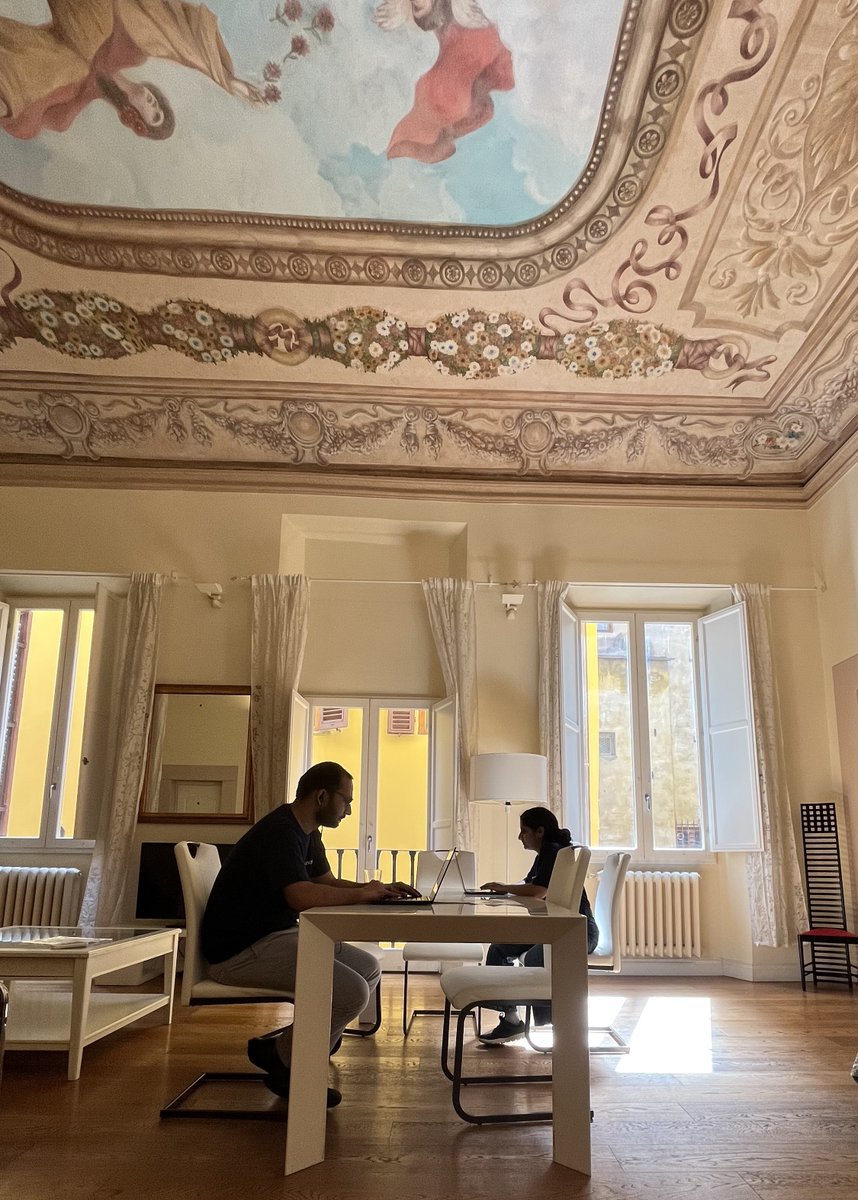 blueskylab's tweet image. Workstation for the week: our incredible frescoed @Airbnb 😍
Catching up with the team, code reviews & product updates as we wait for our Tech Lead & Frontend Lead to wrap up their workshops for the day! 
@SaheelAhmed4 
#foss4g #remotework #florence #team #GIS #gischat