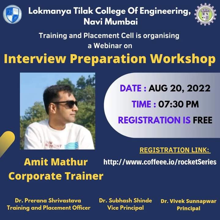 LTCE_Official's tweet photo. Training and Placement Cell had organised Interview Preparation Workshop on 20th August 2022.
#webinar #workshop #onlineworkshop #onlineseminar #interviewpreparation #interview #training&placement #ltce #navimumbai #mumbai #maharashtra https://t.co/tRVdeYmWRO