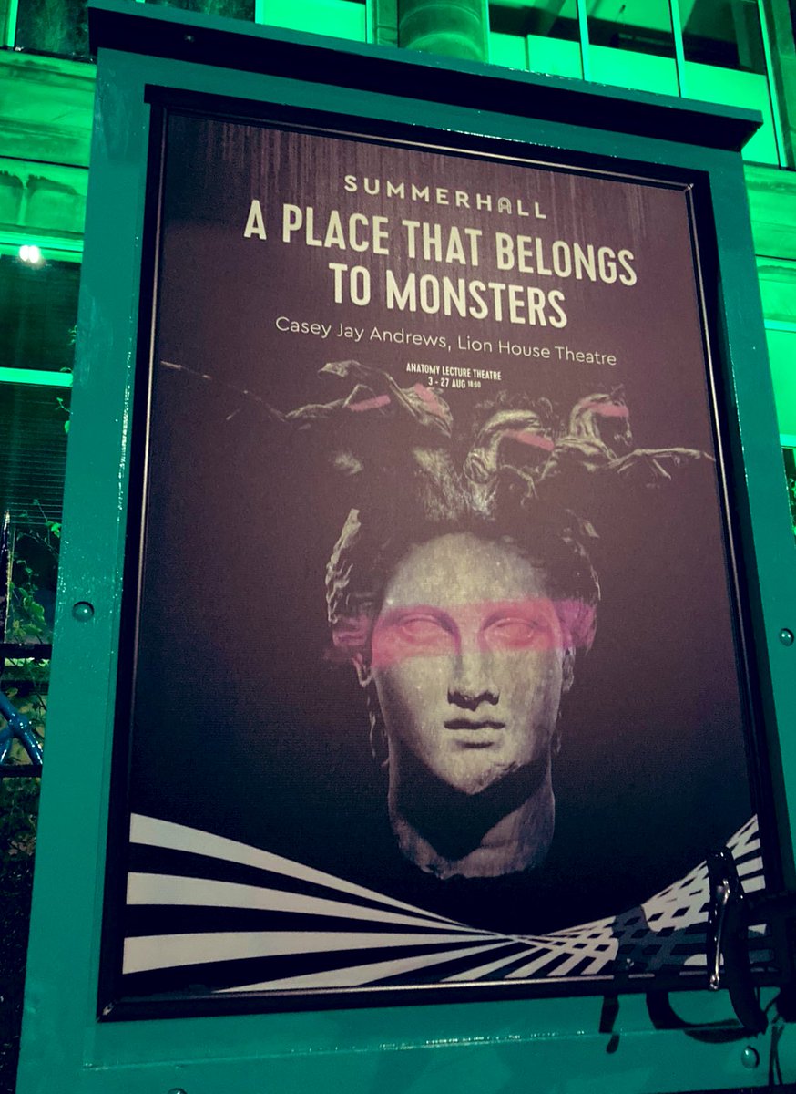 Friends and <a href="/edfringe/">Edinburgh Festival Fringe</a> goers, yesterday I saw ‘A Place that Belongs to Monsters’ <a href="/Summerhallery/">Summerhall</a> by @caseyjayandrews and it was SO bloody good. One of my favourite things I’ve seen at the fringe.. you must go!