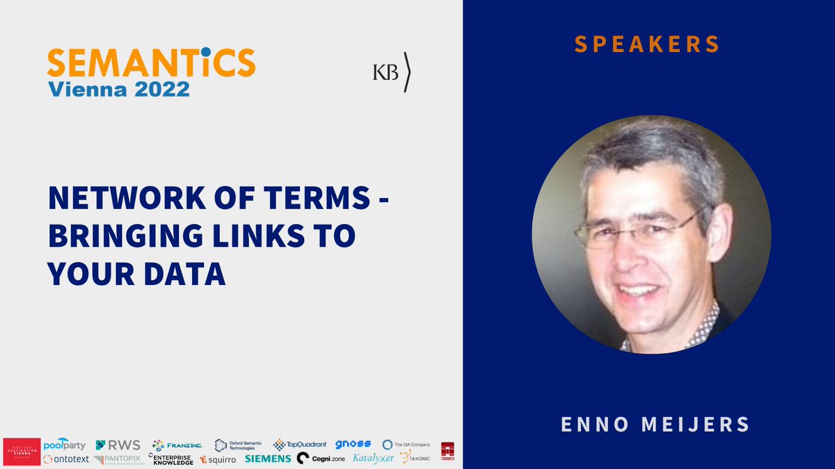 SemanticsConf's tweet image. A speaker at #semanticsconf, @ennomeijers is an expert in what has been coined the &quot;Network of Terms.&quot; Hear how this tool can help cultural institutions benefit from a network of linked data using digital heritage information.
 #SKOS #semweb #AI hubs.li/Q01h5Qpv0