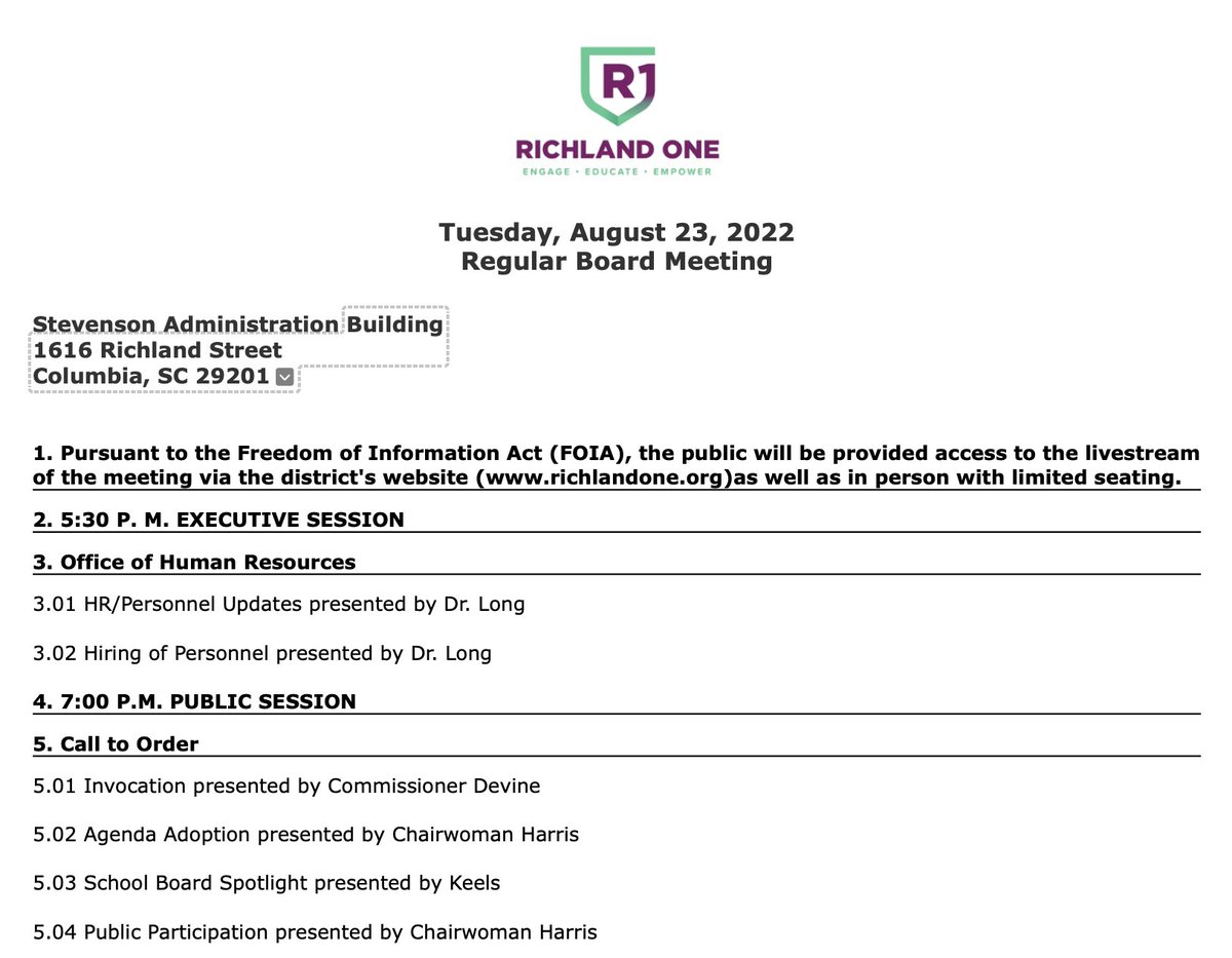 Robert Lominack for Richland One School Board tweet media