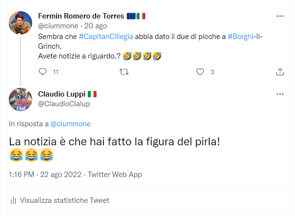 ClaudioClalup's tweet photo. Comprendo la pulsione a #trollare sempre, ma segnalo che così vi esponete a figure ridicole.
Consiglio non richiesto, ma gratuito: cercate almeno di conservare un filo di amor proprio. https://t.co/vDWnMz06rB