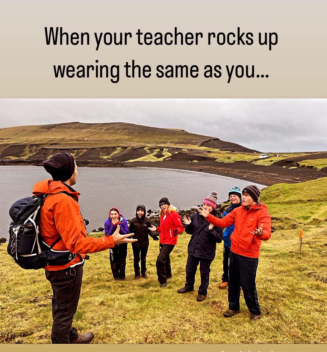 RHS_Geo's tweet photo. @RHSSuffolk #onlyinIceland #checkoutthattombolo #geographyteacher #gurusontour https://t.co/a1UNn190Yt