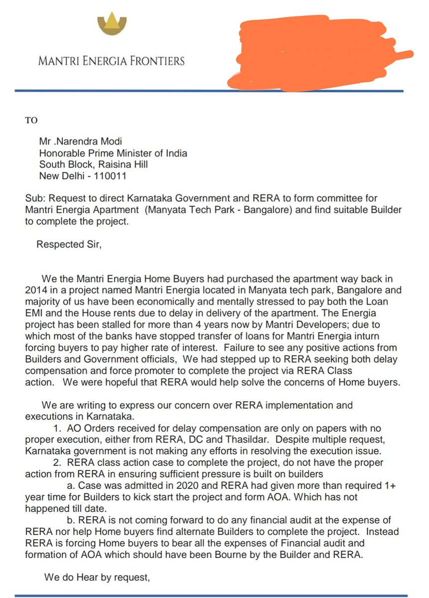 energiabuyers's tweet image. @narendramodi request to direct @CMofKarnataka @BSBommai to form a committee for Mantri Energia Project and find suitable builder to complete the project @VSOMANNA_BJP @nsitharaman @AmitShah @HardeepSPuri @FinMinIndia @NITIAayog
