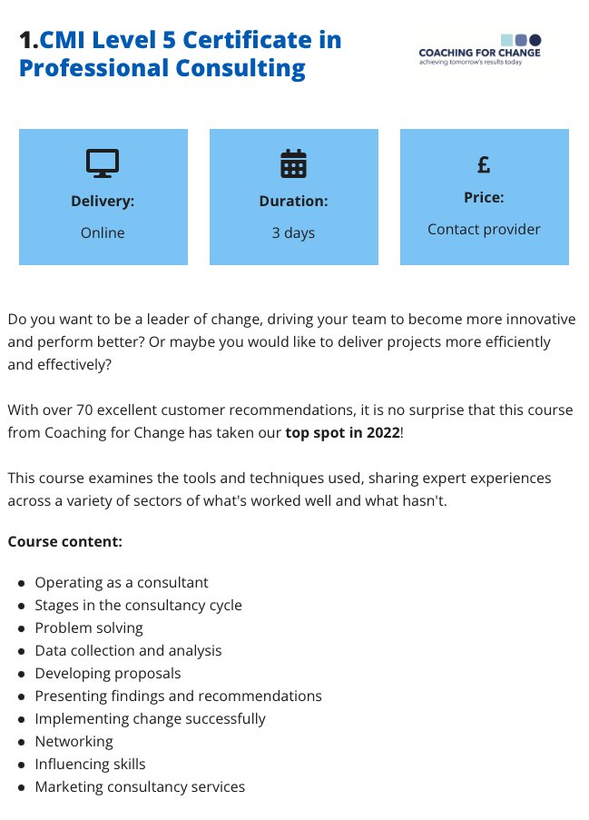 CoachFor_Change's tweet image. Great to be recognised by others that #coachingforchange is the number 1 provider of Management programmes for the second year running. 

Very proud of this achievement and to everyone who has been through our programmes #thankyou

lnkd.in/eTjvNaRh