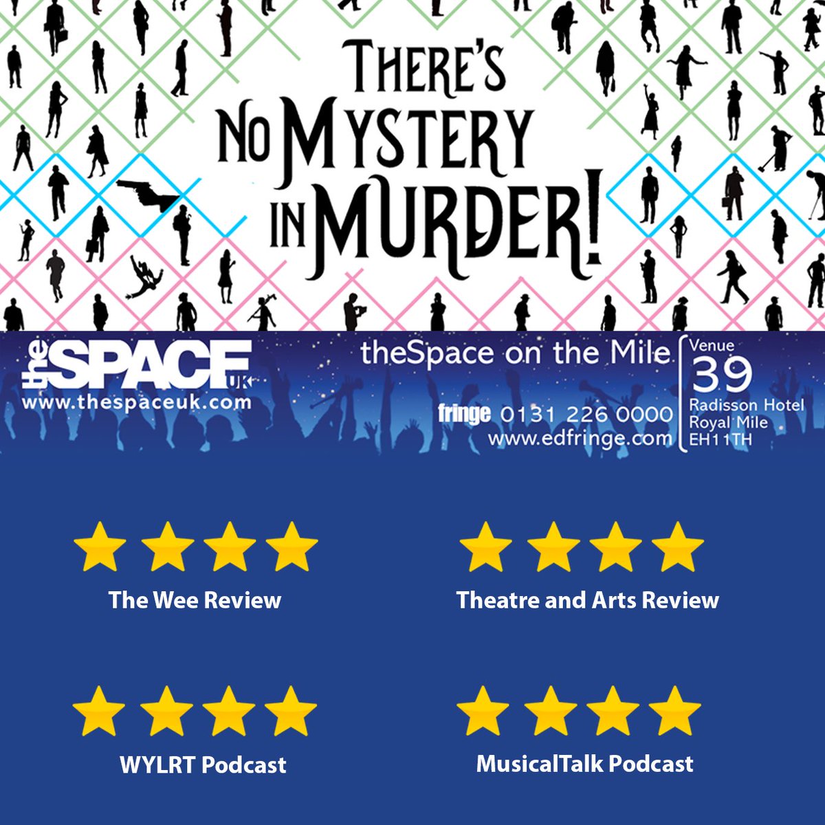 Comedy crime caper set in Yorkshire with singing? 6 chances left to visit #Rothersdale #edfringe #edfringe22 There’s No Mystery in Murder! 19:50 theSpace on the Mile
