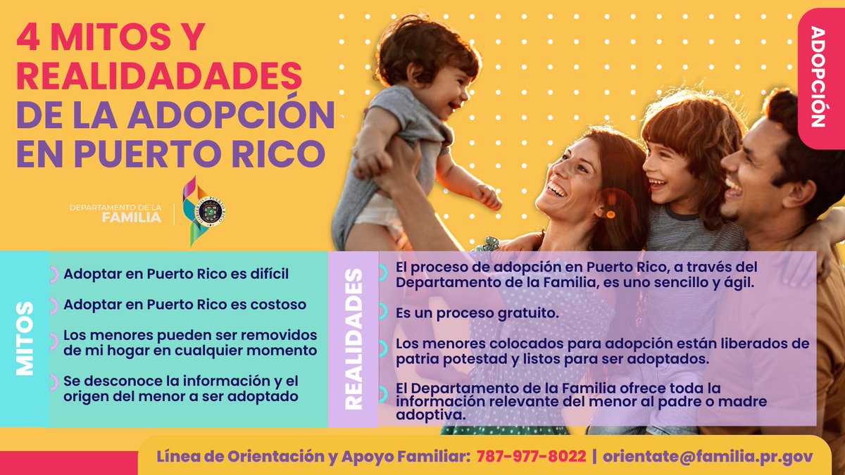 SomosFamiliaPR's tweet photo. Realidades del proceso de adopción en Puerto Rico👇 https://t.co/BxB8xvyLzV