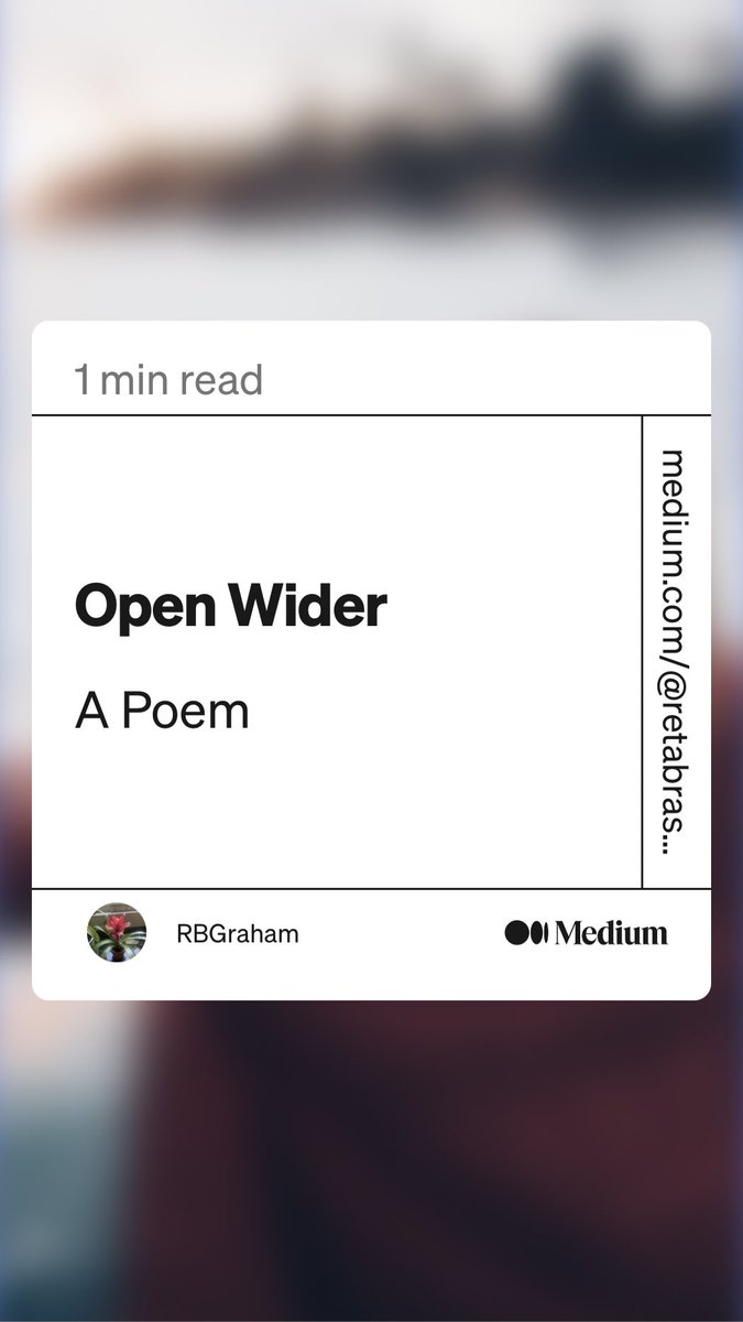 GrahamReta's tweet image. “Open Wider” by RBGraham
link.medium.com/czWV1w0JHsb