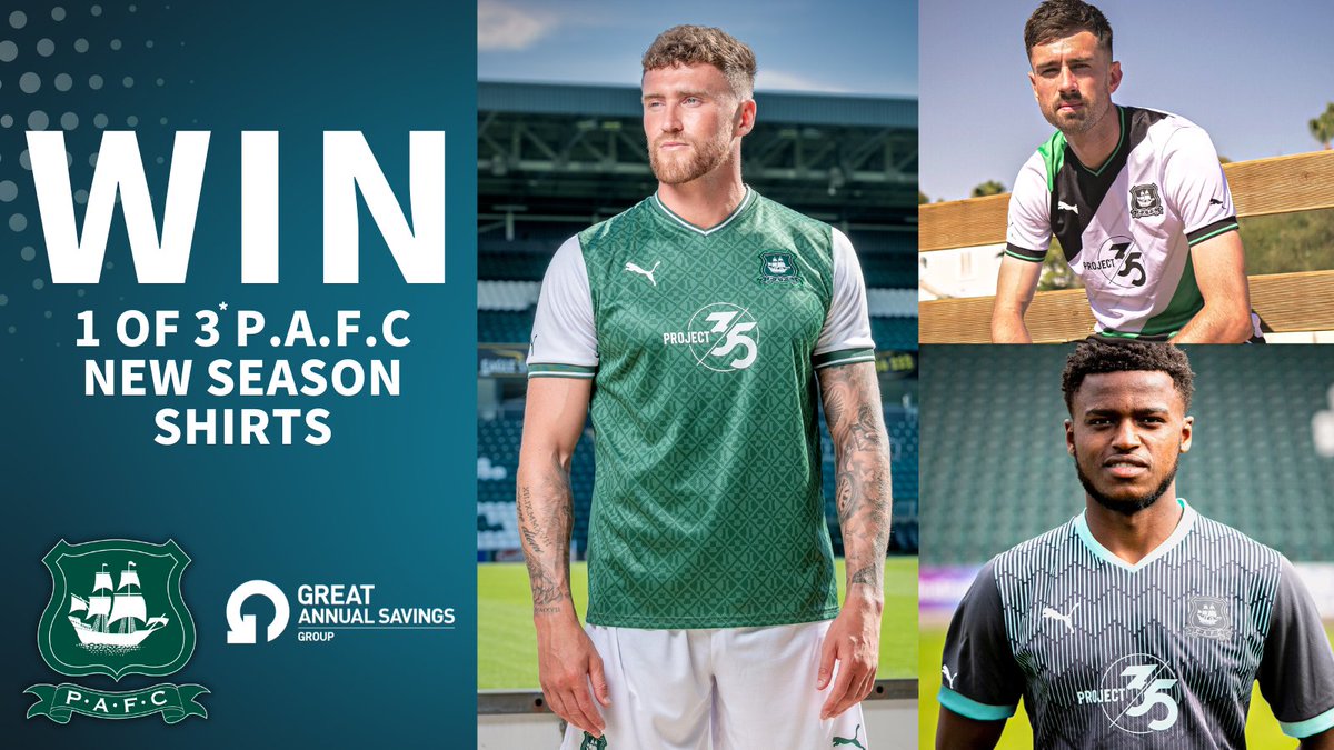 WIN 1 of 3 @Arglye 22/23 SHIRTS ⚽️ 💚LIKE 💚RETWEET 💚FOLLOW @The_GAS_Group & @Argyle to enter. Winners will be picked at random - comp closes midnight 25/8/22 GOOD LUCK 🍀 T&C’s Apply 👇