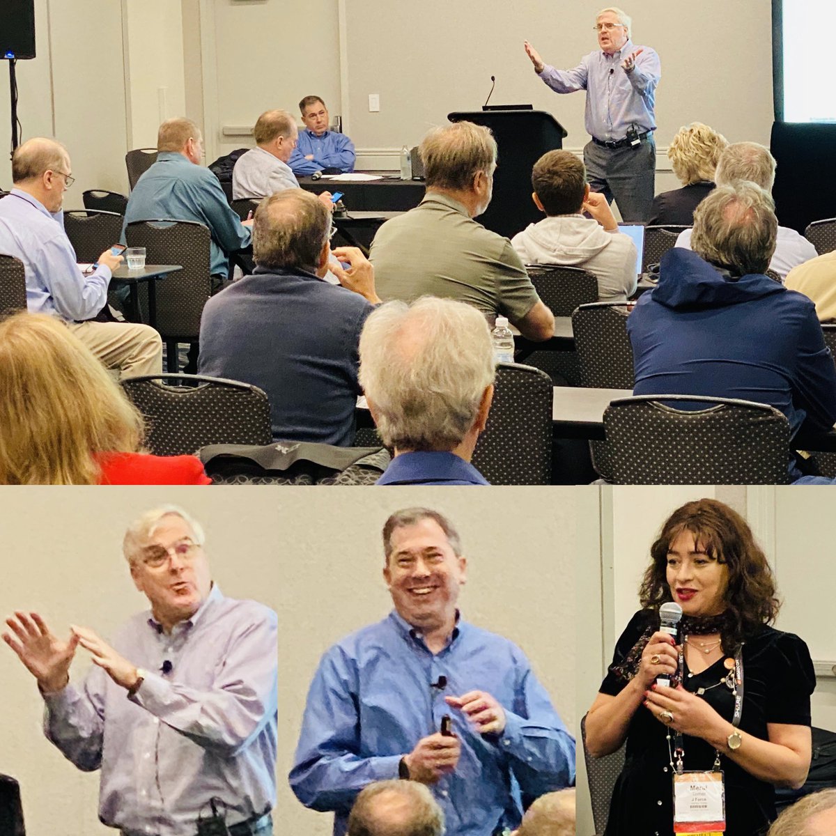 martyhoran144's tweet photo. “The #IBM #z16 is your friend for growth!”💙😁 #ibmWSCZ’s hot topics with Meral Temel, John Burg, & Brad Snyder sharing the latest z16 & #zOS performance & capacity planning info! #SHAREcbus #ibmZSystems #teamIBM #inclusiveIBM #trustIBMZ #WashingtonSystemsCenter #IBMers @SHAREhq https://t.co/9iUdcx9S6j