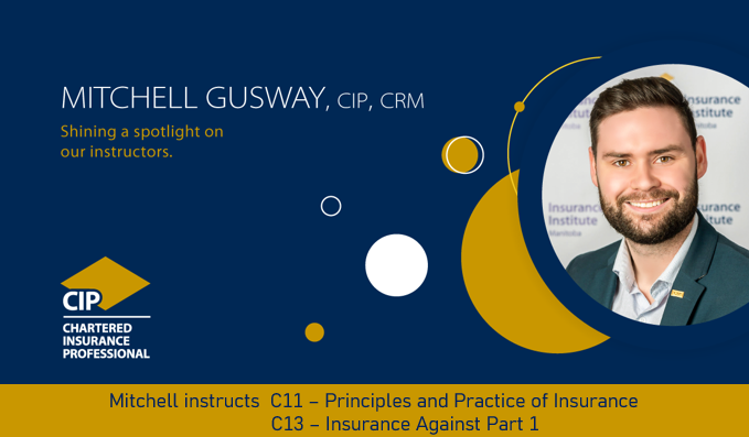 InsuranceInsMB's tweet photo. We'd like to introduce you to our knowledgeable instructor - Mitchell Gusway.

Mitchell prefers to use a combination of traditional lecturing, video &amp; photo resources paired with real-world claims &amp; underwriting scenarios. 

C11 https://t.co/QbvvuTCiRV
C13 https://t.co/gLXmvCCct2 https://t.co/B5lu8KX6jT