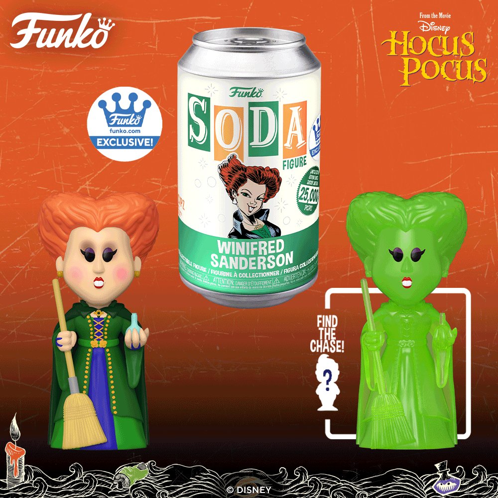 OriginalFunko's tweet photo. Brew up some fun with these bewitching additions to your collection! Add the Sanderson sisters from Disney's Hocus Pocus to your collection as https://t.co/K3eDyejCXA exclusive SODA figures with CHASE. Click to Notify! https://t.co/hTto97eyTJ #Funko #FunkoPOP #Disney https://t.co/mY382v4O3a