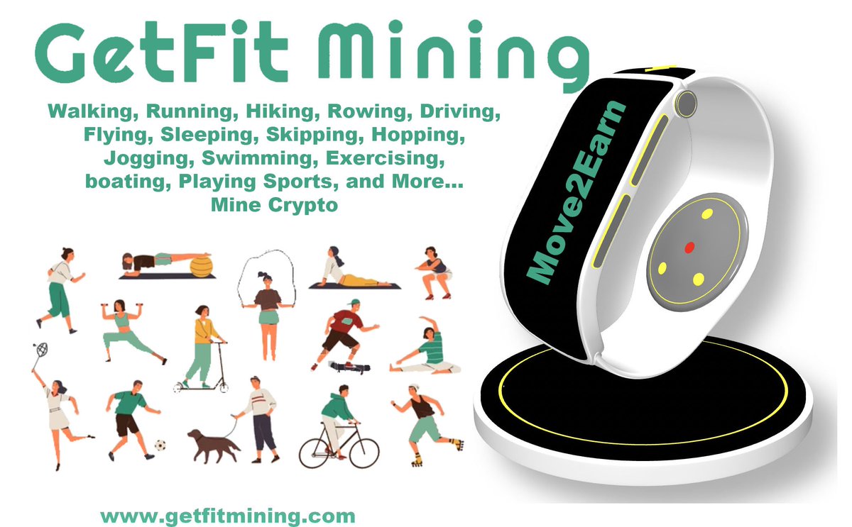 GetFitMining's tweet photo. #GetFitMining #WEB3 #Move2Earn #MoveToEarn  #GFAM #NFT https://t.co/ge8m1wsiwc If you #exercise or get out for a #walk, #GetFitMining #rewards for your #movement 24/7 with #CryptoMiningRewards! #Move to #earn #cryptocurrencies for your #daily #MOVEMENT #Play2Earn #Move #Bitcoin https://t.co/8CiBceRIxe