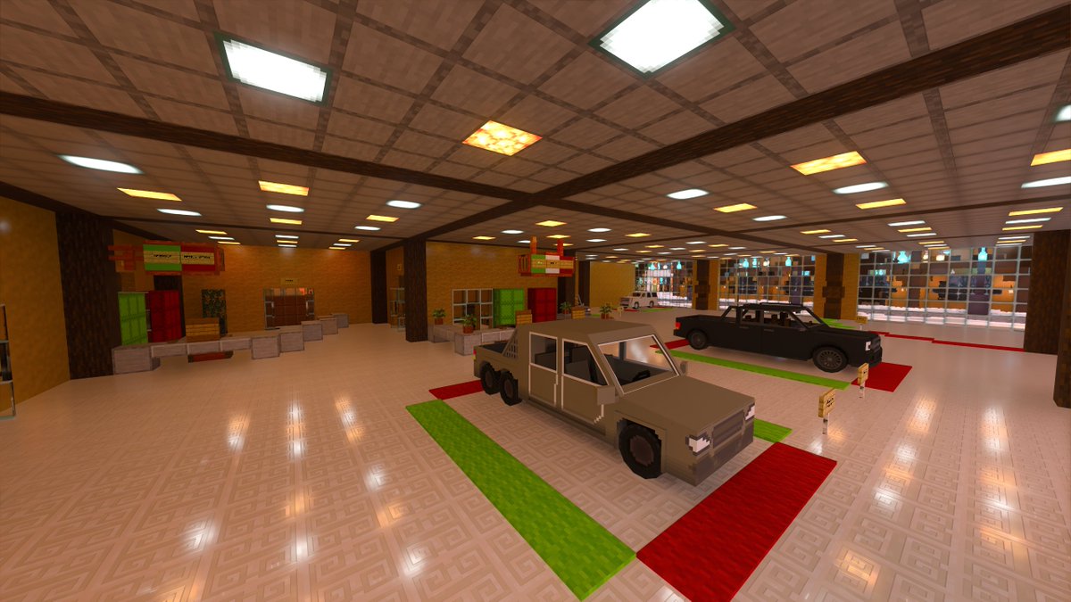 TeamAlphadia's tweet photo. Devant la gare de Snow-Hills, se trouve un concessionnaire du Groupe Maxi-Car, spécialisé dans la vente de pick-up, 4x4 etc. 
Il y a également un souterrain reliant la gare à l'établissement via son parking souterrain.

#Minecraft
#MinecraftBuils
#MinecraftServer 
#Alphadia https://t.co/nJul3f8eAV