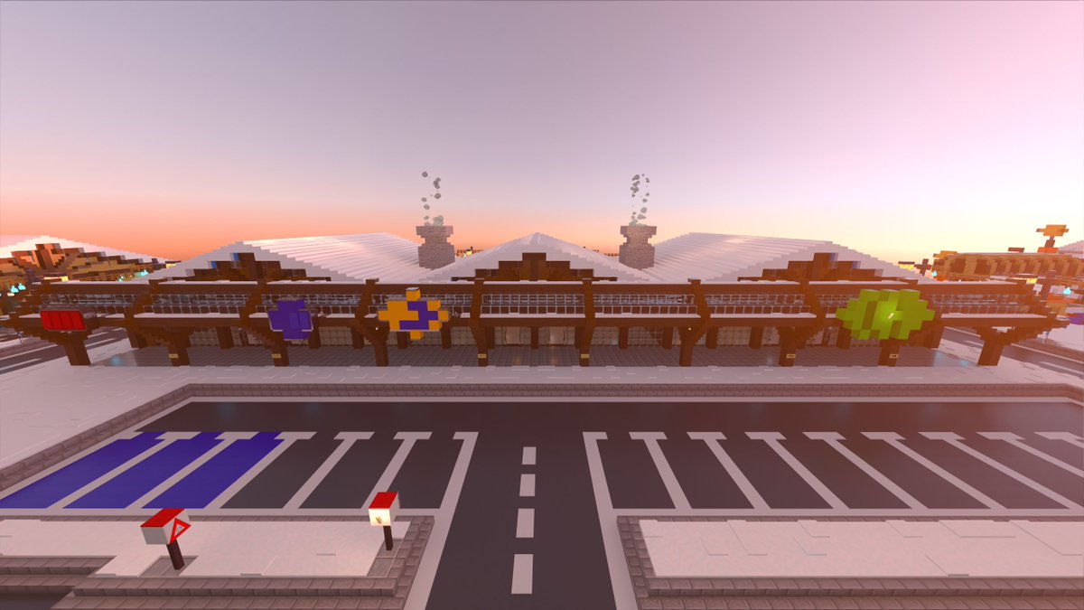 TeamAlphadia's tweet photo. Pas loin du concessionnaire Maxi-Car, se sont implantés une série de petits commerces, comme une agence immobilière, une superette ou la poste.

#Minecraft
#MinecraftBuils
#MinecraftServer 
#Alphadia https://t.co/4w6hCLq9gg