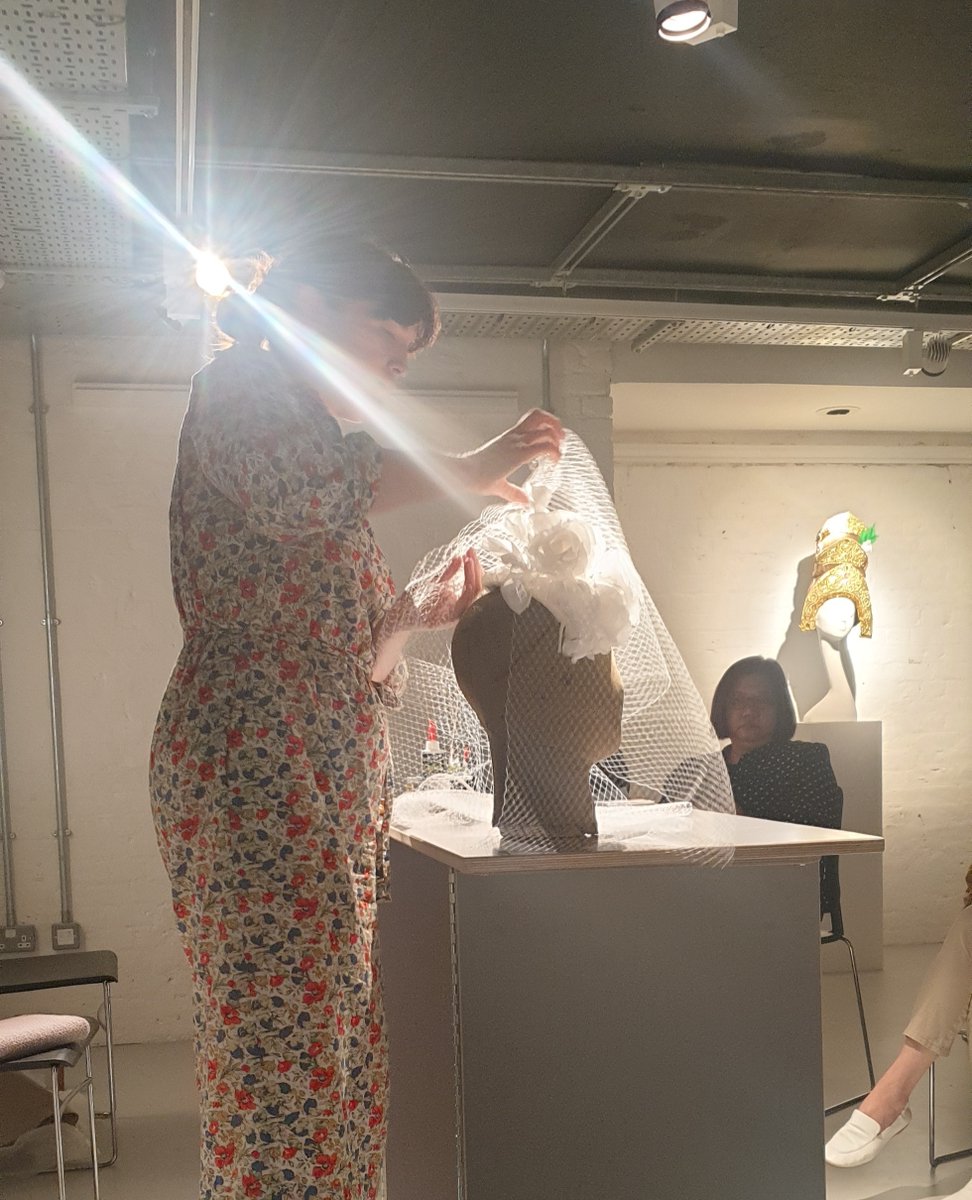 Sarah Marshall of @johnboydhats Beyond the Veil demo. 

Catch the replay now on LHW on Demand with code REPLAY25 for 25% off until 31st August.

#johnboydhats #veiling #onlinemillineryclass