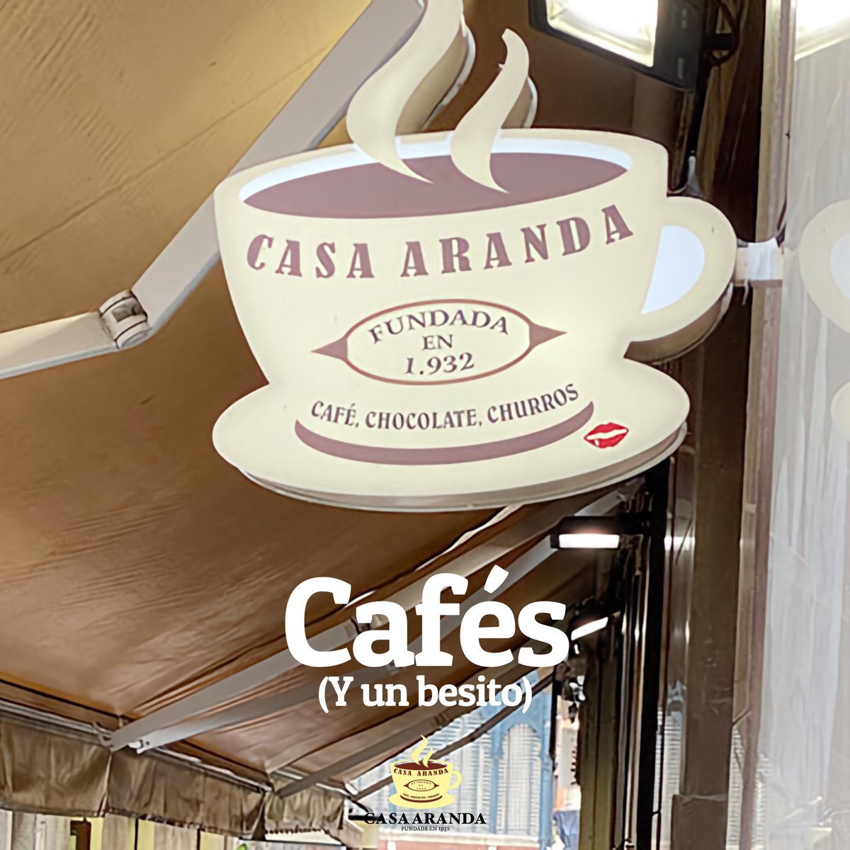 El que quiera que nos puso un besito en el rótulo, que sepas que nos hizo sonreír mmmmucho :)

#churrowers #casaaranda #cafeterias #malagacentro  #churrosparallevar #churrosconchocolate #churros