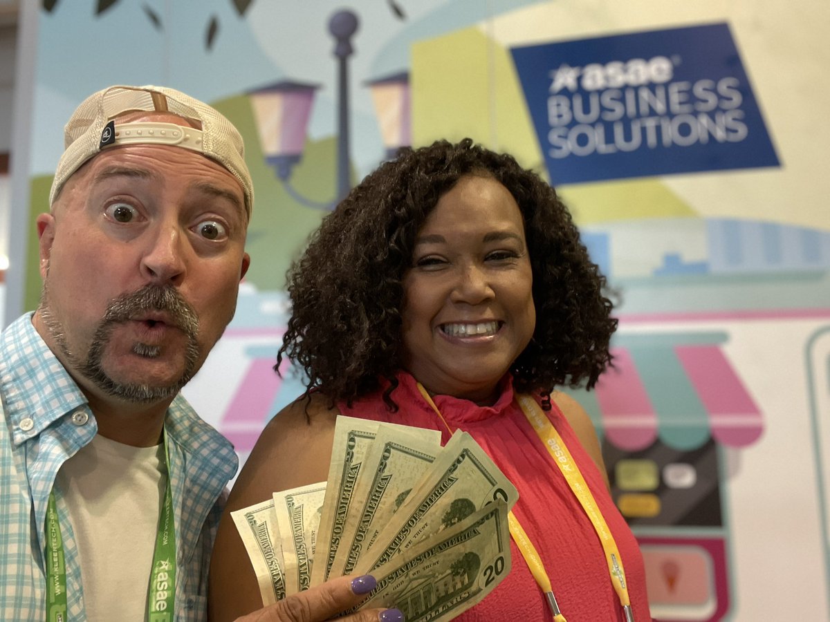 CoreAuthentic's tweet image. We have our first winner of the day - Yvonne!  Congrats! $120!!! Next drawing for a chance to play Business Solutions Corn Hole and win up to $300 cash happens at 12:30pm in booth 1009. You must be present to play. #asae22