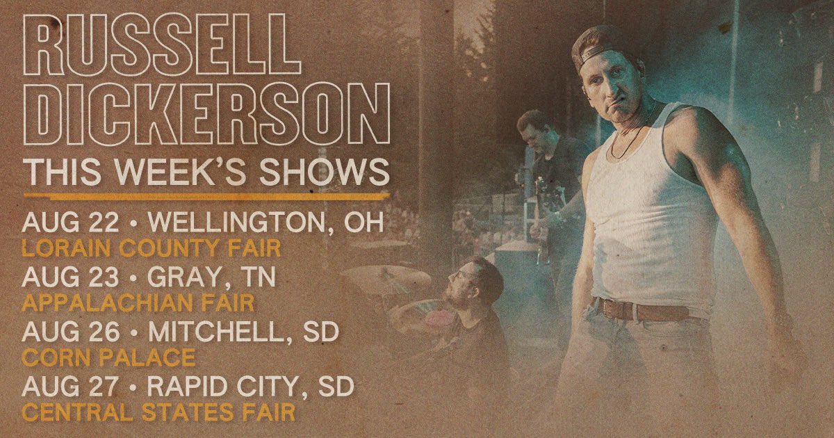 This week is about to be LITTY! Come out and party! Grab your tickets now at russelldickerson.com/tours