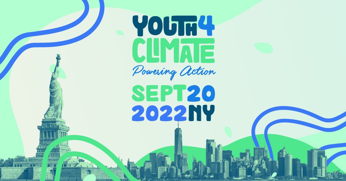 📢 We are thrilled to announce that #Youth4Climate #PoweringAction event will take place on September the 20th in New York🗽🍏

It will be an extraordinary opportunity to discuss about boosting Youth-driven climate solutions 💪🏽

👀 Stay tuned for more info!