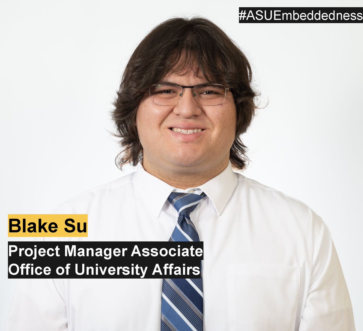 ASUEmbeddedness's tweet photo. Meet a Student Staff Member Monday! Blake is an undergraduate student in @barretthonors pursuing degrees in Political Science and Biology and Society with a certificate in cross-sector leadership from the ASU Next Generation Service Corps.
#ASUembeddedness @ASU_PSA https://t.co/1MqXhoMFUa