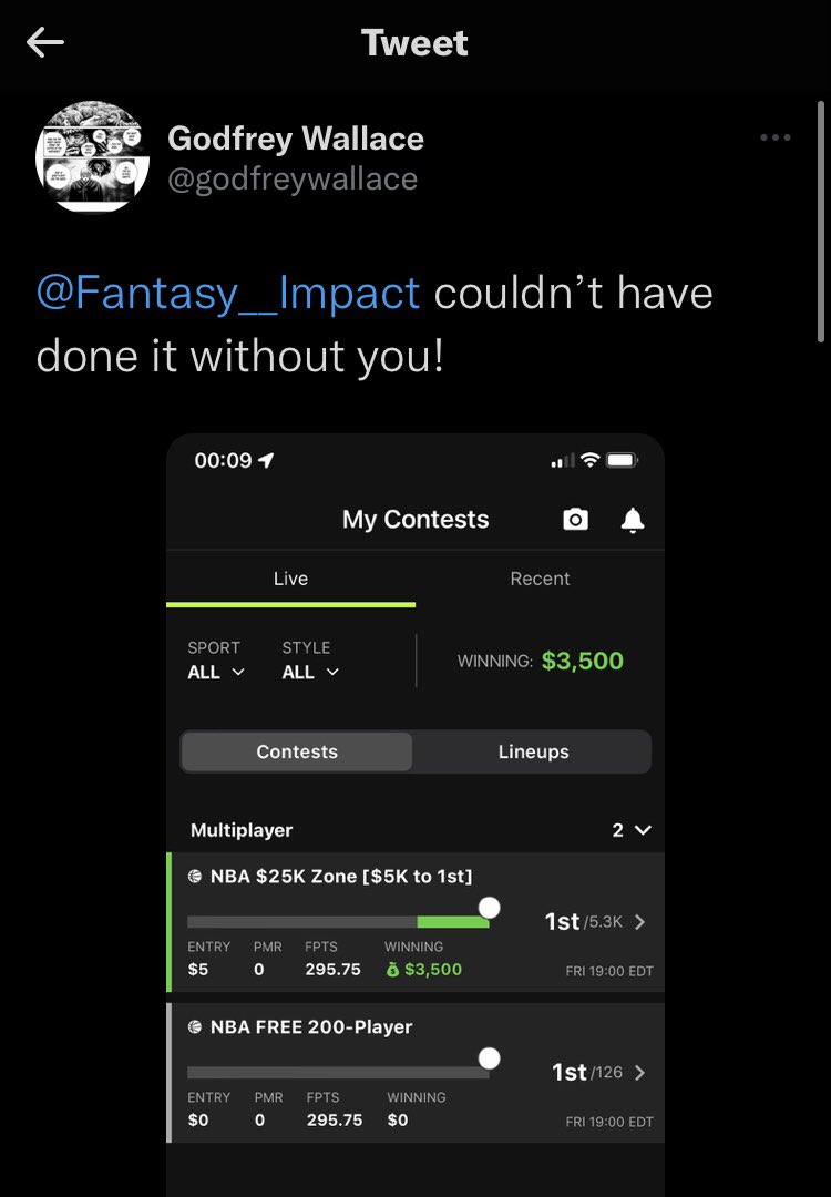 Fantasy Impact tweet media