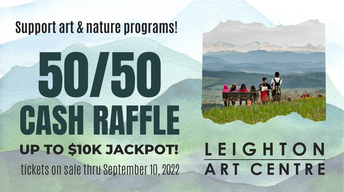Our first ever 50/50 online cash raffle has launched! Help support art &amp; nature programming at Leighton Art Centre... and you could be taking home up to $10,000!

Thank you for your support!
rafflebox.ca/raffle/leighto…

#raffle #loveyyc #leightonartcentre #explorefoothills #yycarts