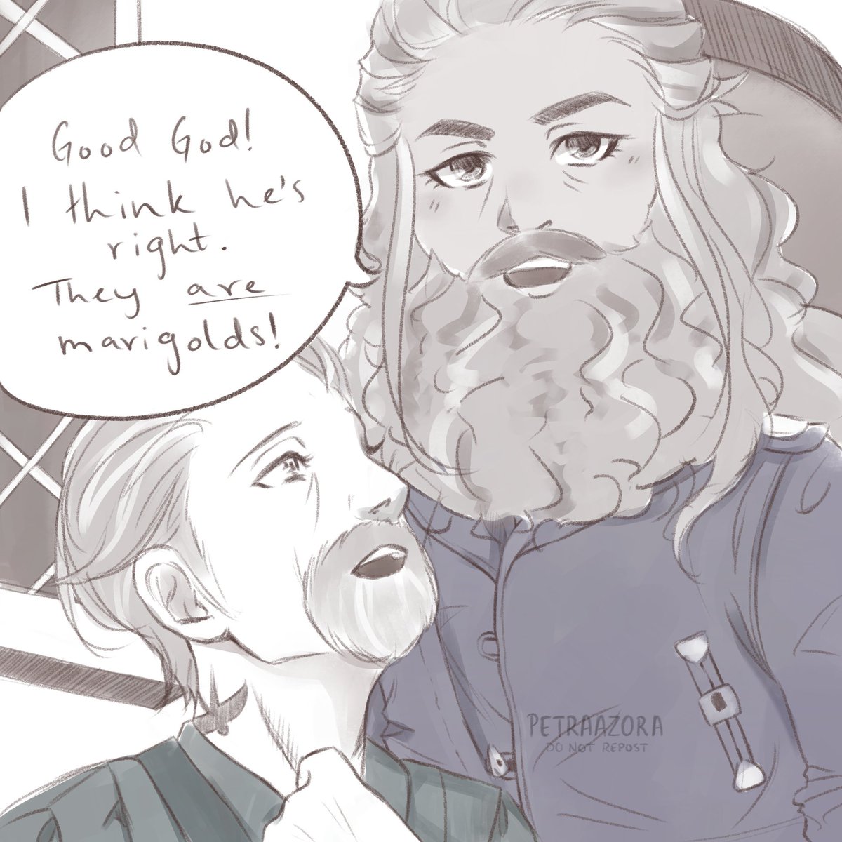 petraazora's tweet photo. 1/2 silly little comic of stede, izzy, and blackbeard as the "I may not know my flowers" scene from "the gay deceivers"
#ofmd #OurFlagMeansDeath https://t.co/F0zXY5Yl1G