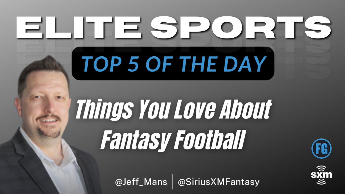 SiriusXMFantasy's tweet photo. The Elite Sports Top 5 of the Day with @Jeff_Mans!

LISTEN LIVE:  https://t.co/aL89tMpoBS https://t.co/opLIG55Eaj