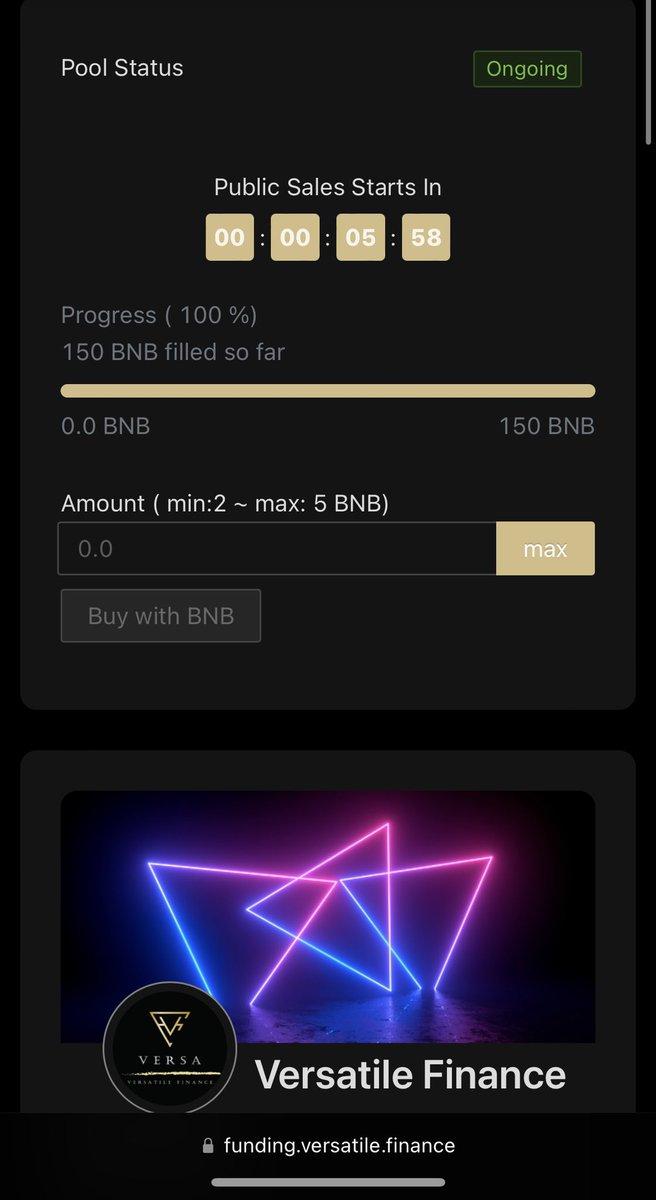 SquirrelMoneyCD's tweet image. Congrats @VersaFinance for filling your seed sale with time to spare! That’s a VERY #BULLISH sign of things to come 😎 don’t sleep on #Versa they’re doing BIG things! @decentra_blk @Crypto_Capri @Uaena_CCT @LtCol_TMoney #cryptocurrency