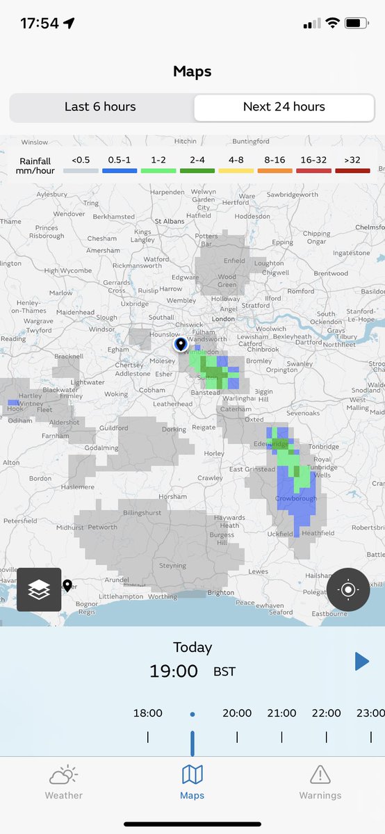 graham_douglas's tweet photo. @Eaterofsun I put more faith in the visual rainfall radar to gauge what the % number might mean for me. https://t.co/yWc2kgRigc