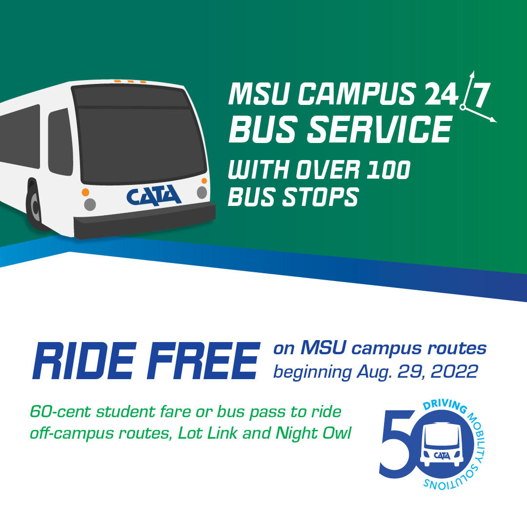 RideCATA's tweet image. Spartan Service will resume soon, so here's your friendly reminder that all Spartan Service routes are free to ride!

Need to know which routes are campus routes? Remember this:

If it starts with a three, it's free! 💚🤍😀

#ridecata #publictransit #michiganstateuniversity