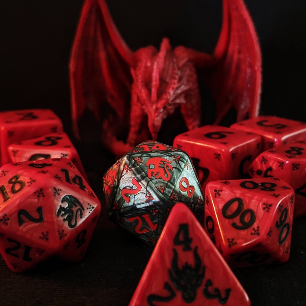DiceEnvy's tweet photo. Watching House of the Dragon yesterday's got us wondering, who's your favorite dragon - and why?

#dice #rpg #dnd #teamfalkor #becausefluffy https://t.co/T5kruocFxx