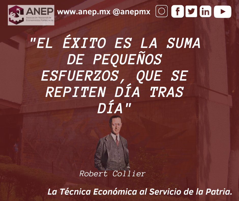 anepmx's tweet photo. Pequeños esfuerzos, día tras día... #anepipn  #ipn #economistaspolitecnicos #eseipn #Huelum #frasedeldia #iniciodesemana #FelizLunes https://t.co/6Ns1eaaC9k