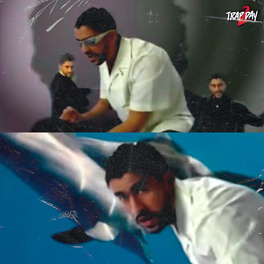 trap2day's tweet photo. Bad Bunny estrenó el video oficial de la canción Neverita, al más puro estilo de Bad Bunny 🐰 #trap2daycl https://t.co/g6kRrAneuU