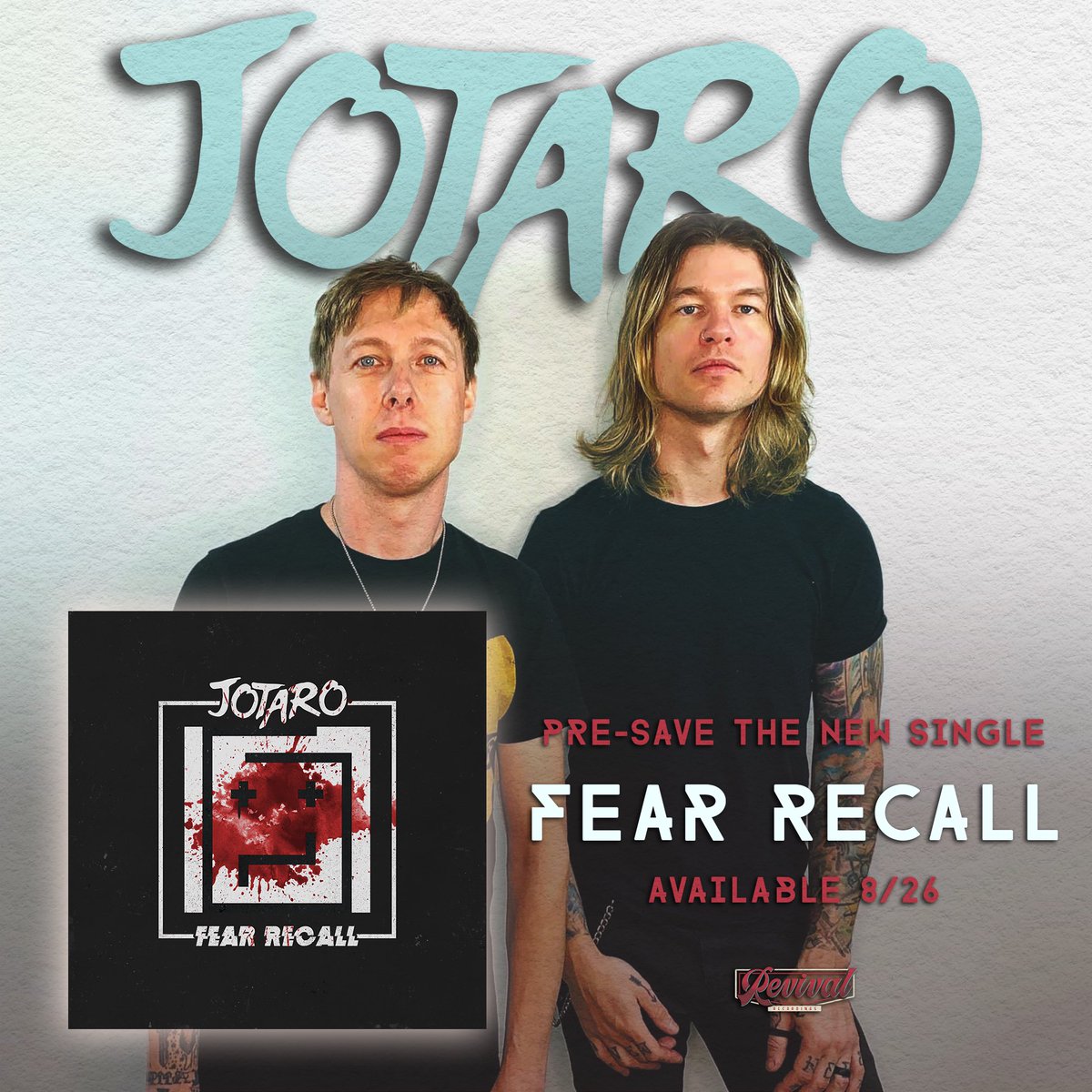The debut single from @jotaroband will be out everywhere this Friday! Pre-save “Fear Recall” now at the link🤘🏼 bit.ly/3QZ3FvU